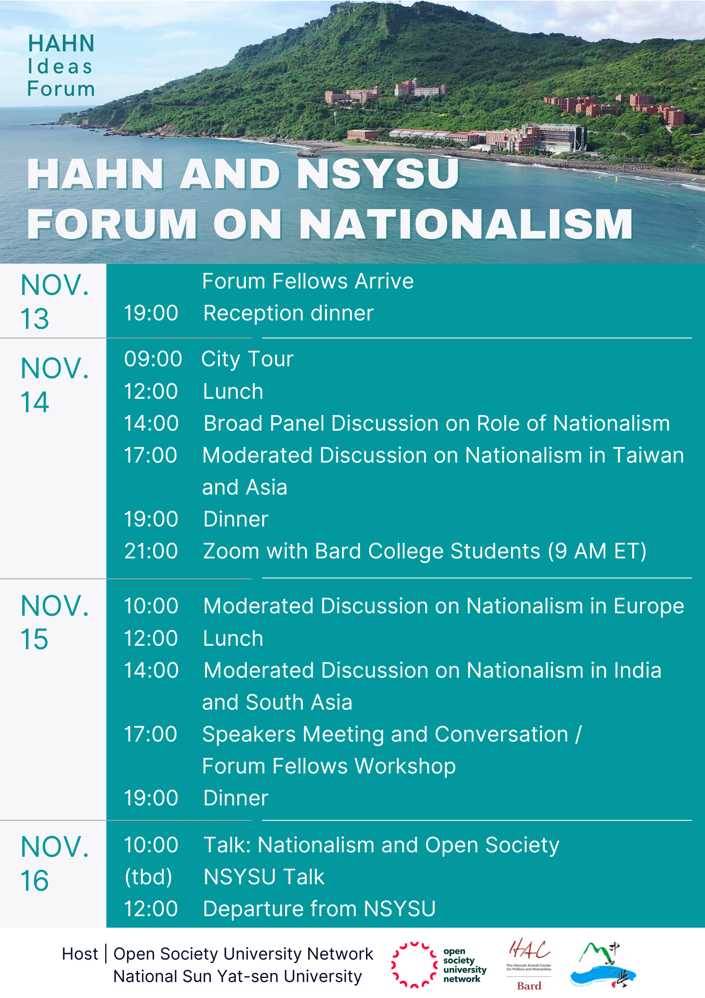 <i>活動轉發</i>OSUN / HAHN and NSYSU Forum on Nationalism