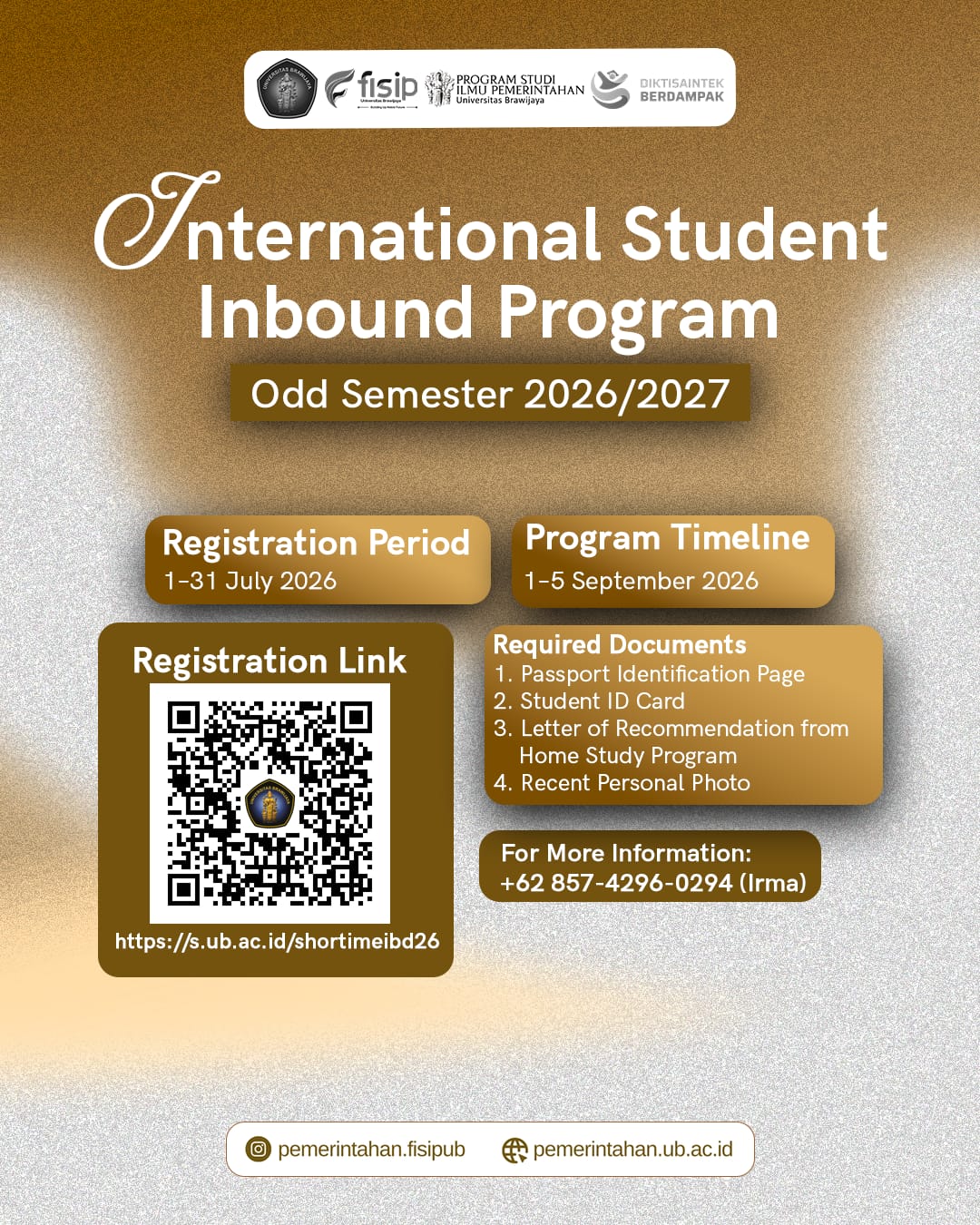 【活動轉知】International Student Inbound Program